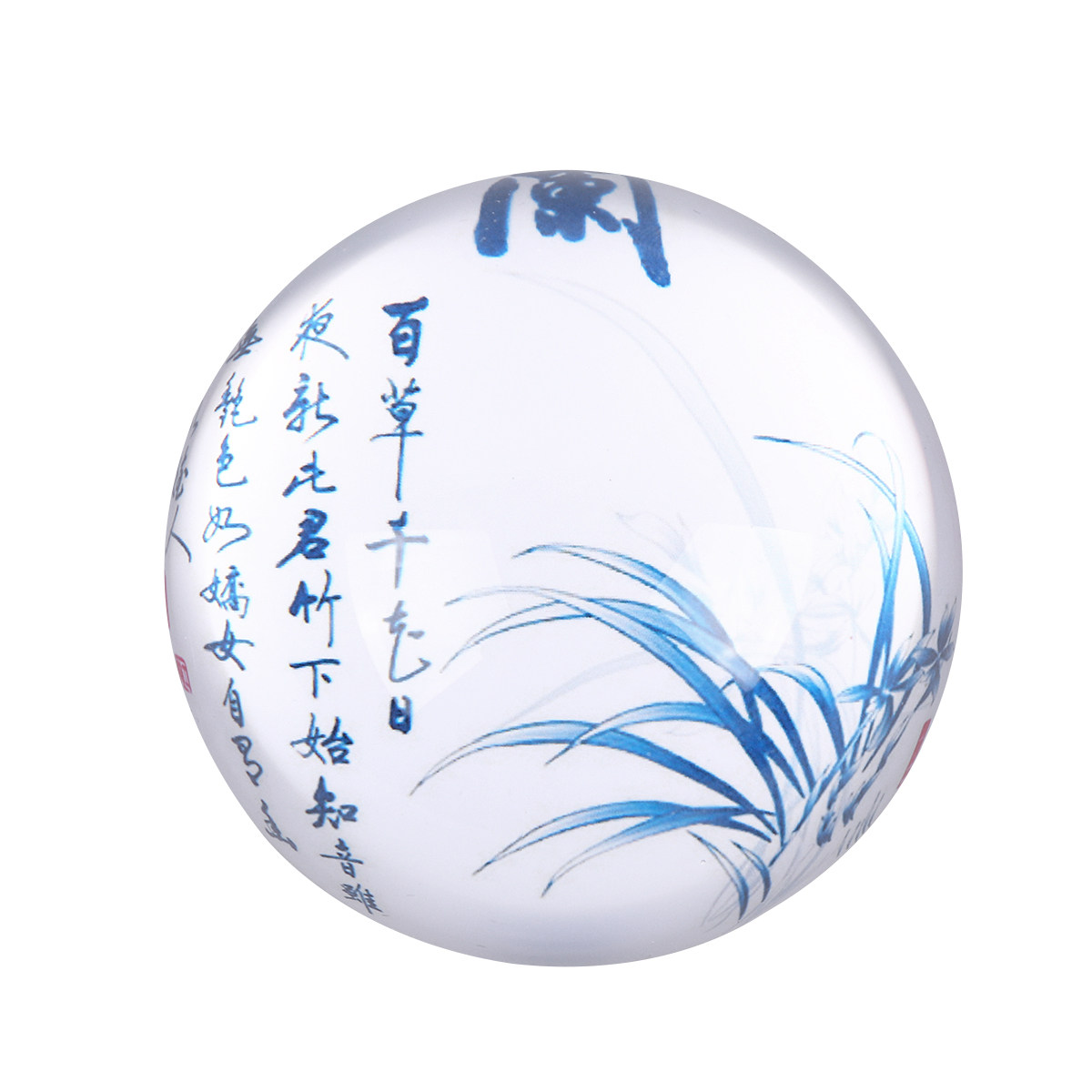 Paper Weight Crystal - Crystal Glass Hemisphere Paperweight 80Mm Natural