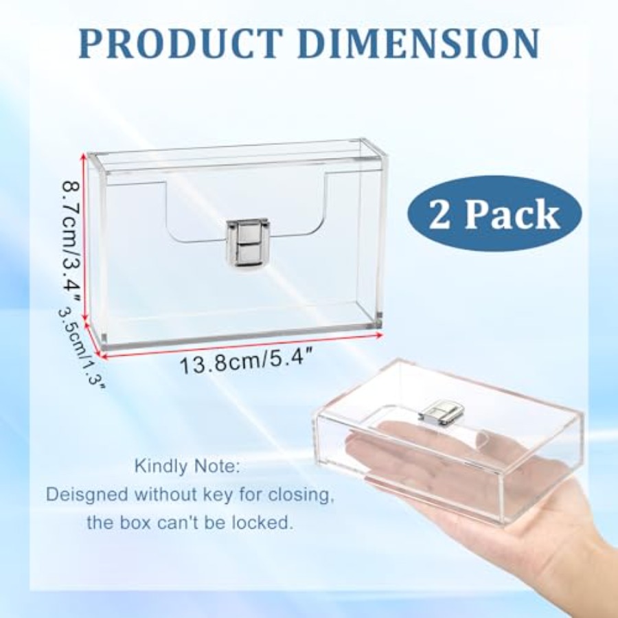 2 Pack Clear Acrylic Index Car - đánh giá và giá Card Index Box