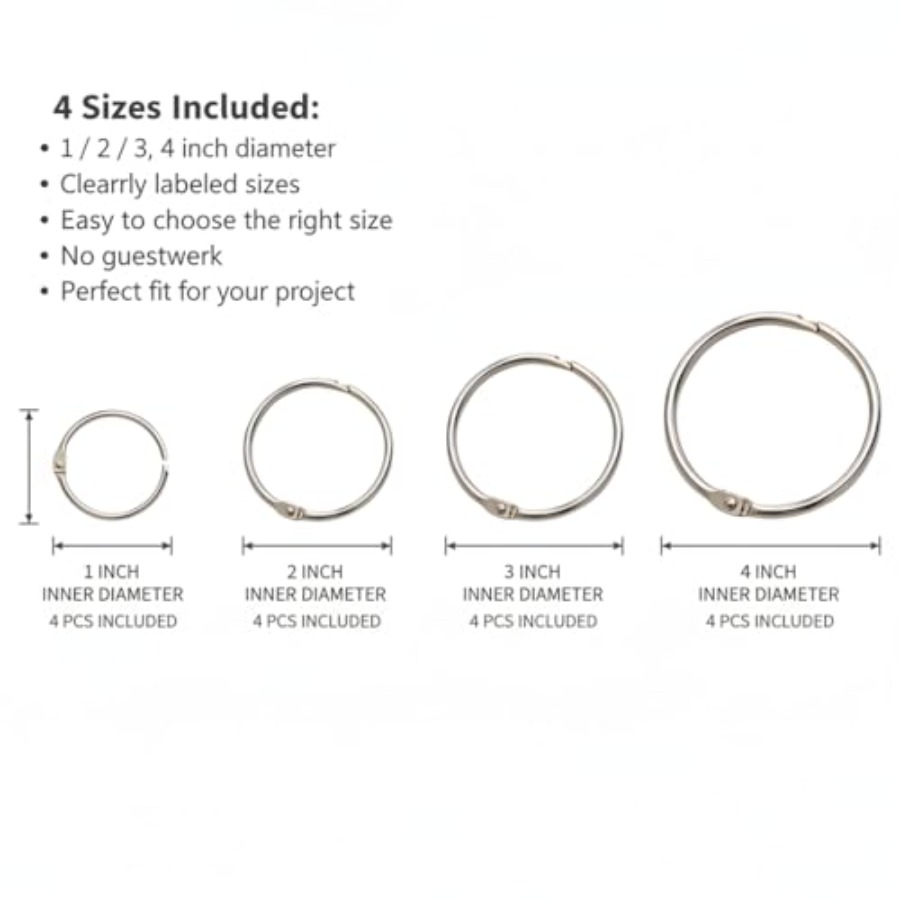 12 Pack Binder Rings, 1 2 3 4  - đánh giá và giá Card Index Box