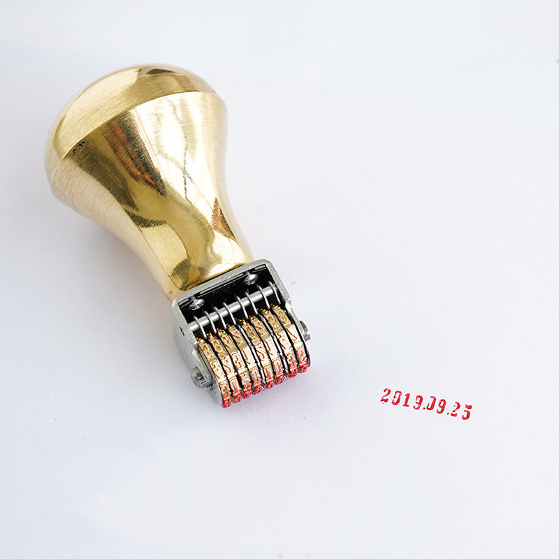 Retro Roller Date Stamp Copper - đánh giá và giá Rubber Date Stamp