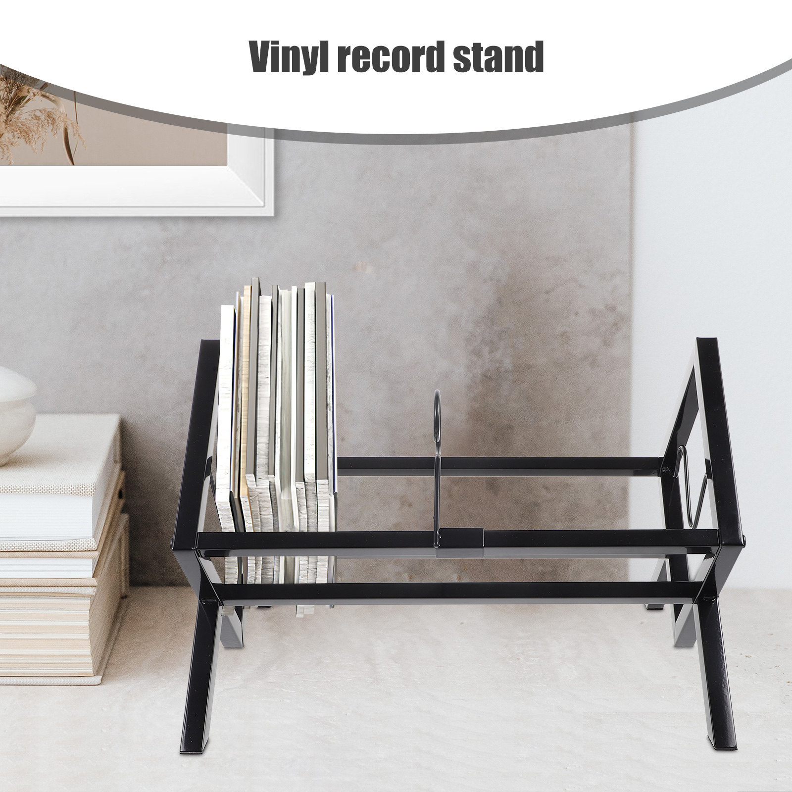Vinyl Record Display Stand Met - đánh giá và giá Magazine Holder Rack