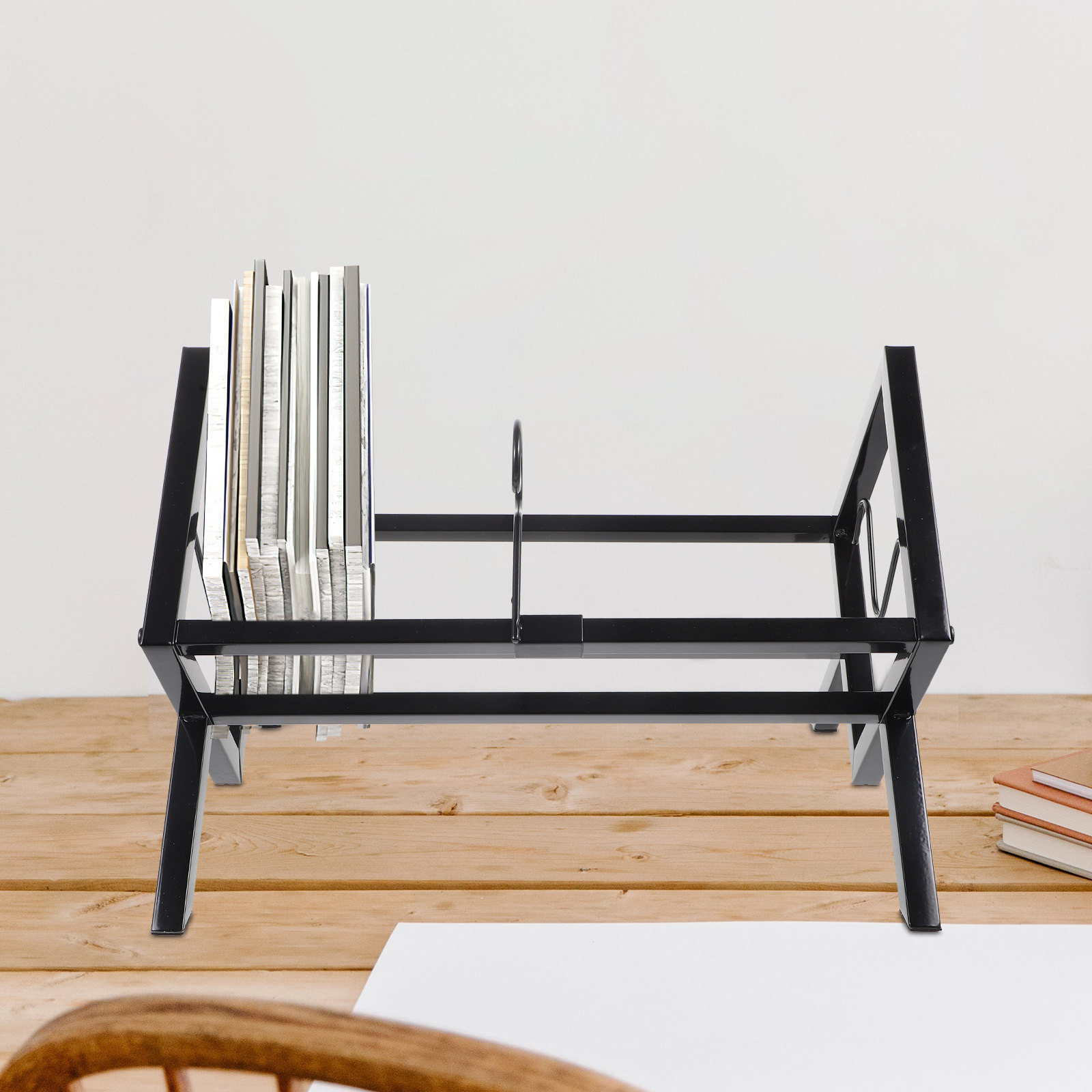 Vinyl Record Display Stand Met - đánh giá và giá Magazine Holder Rack