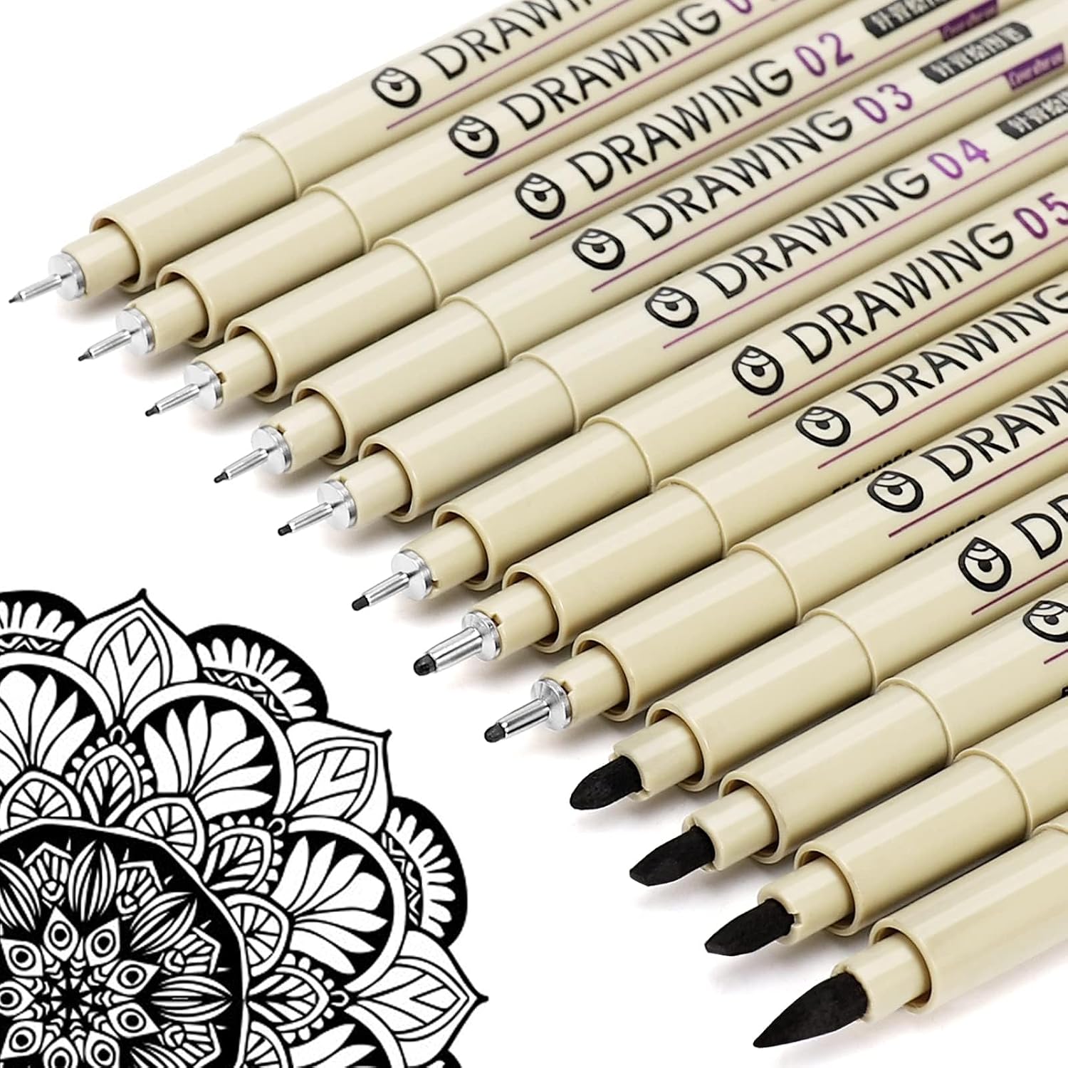 12 Black Fine Liner Drawing Pe - đánh giá và giá Archive Box Set