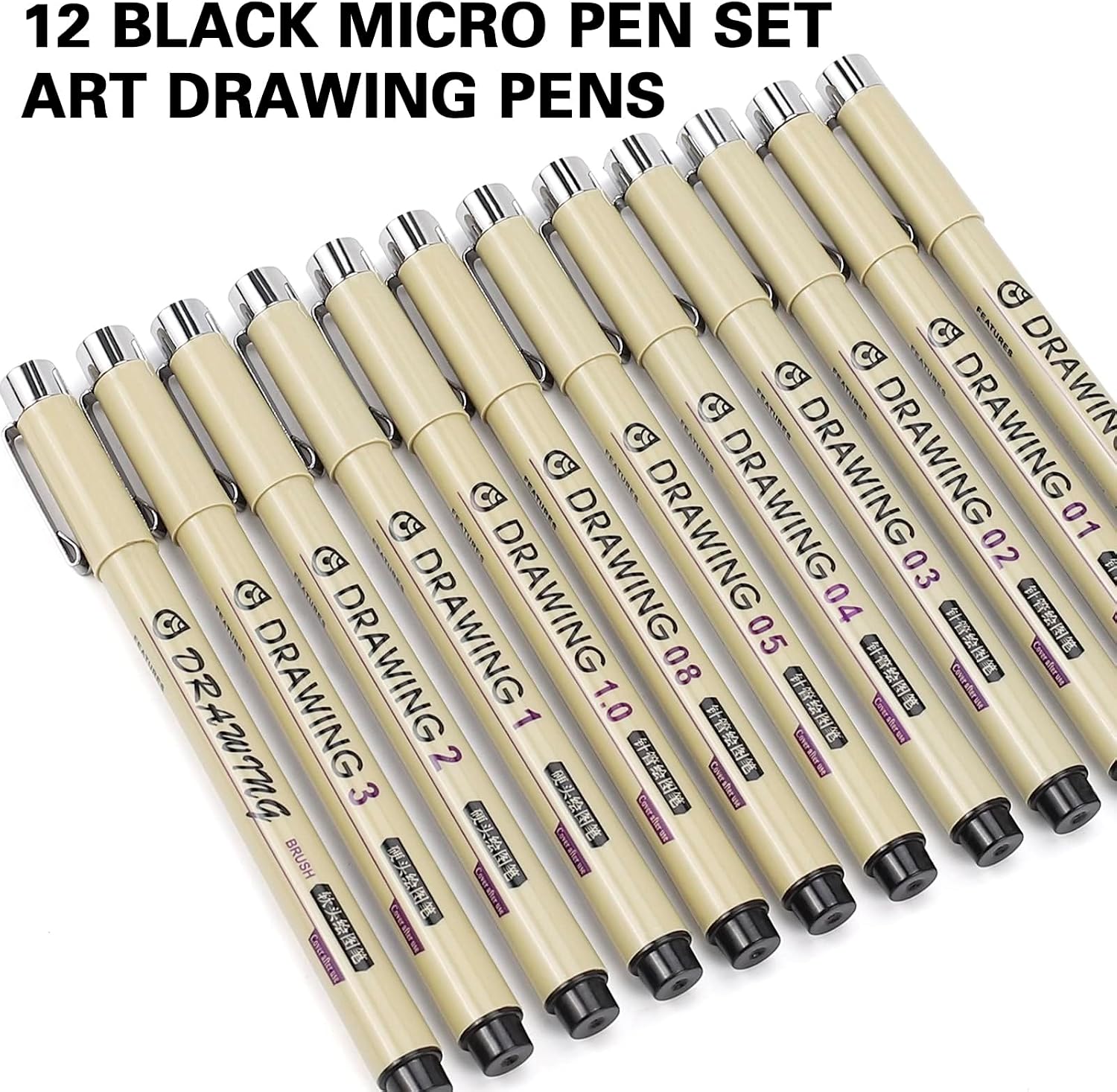 12 Black Fine Liner Drawing Pe - đánh giá và giá Archive Box Set