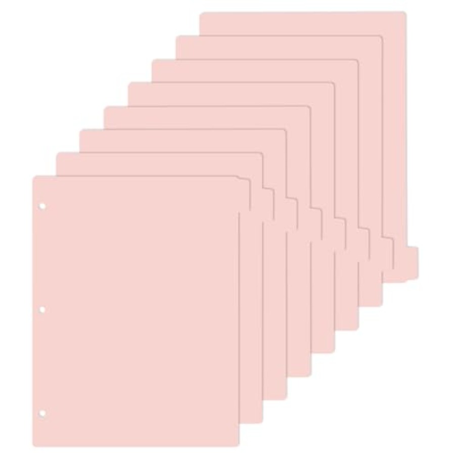 A4 Pink 3-Ring Binder Dividers - đánh giá và giá Tab Divider A4