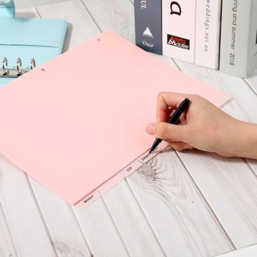 A4 Pink 3-Ring Binder Dividers - đánh giá và giá Tab Divider A4