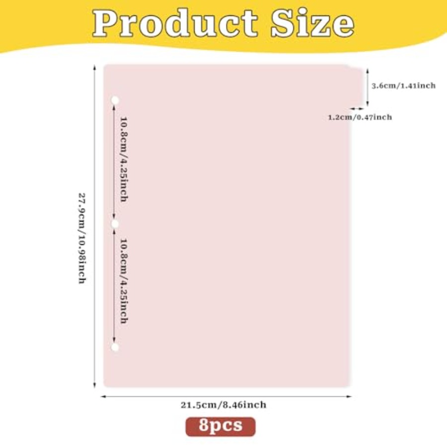A4 Pink 3-Ring Binder Dividers - đánh giá và giá Tab Divider A4