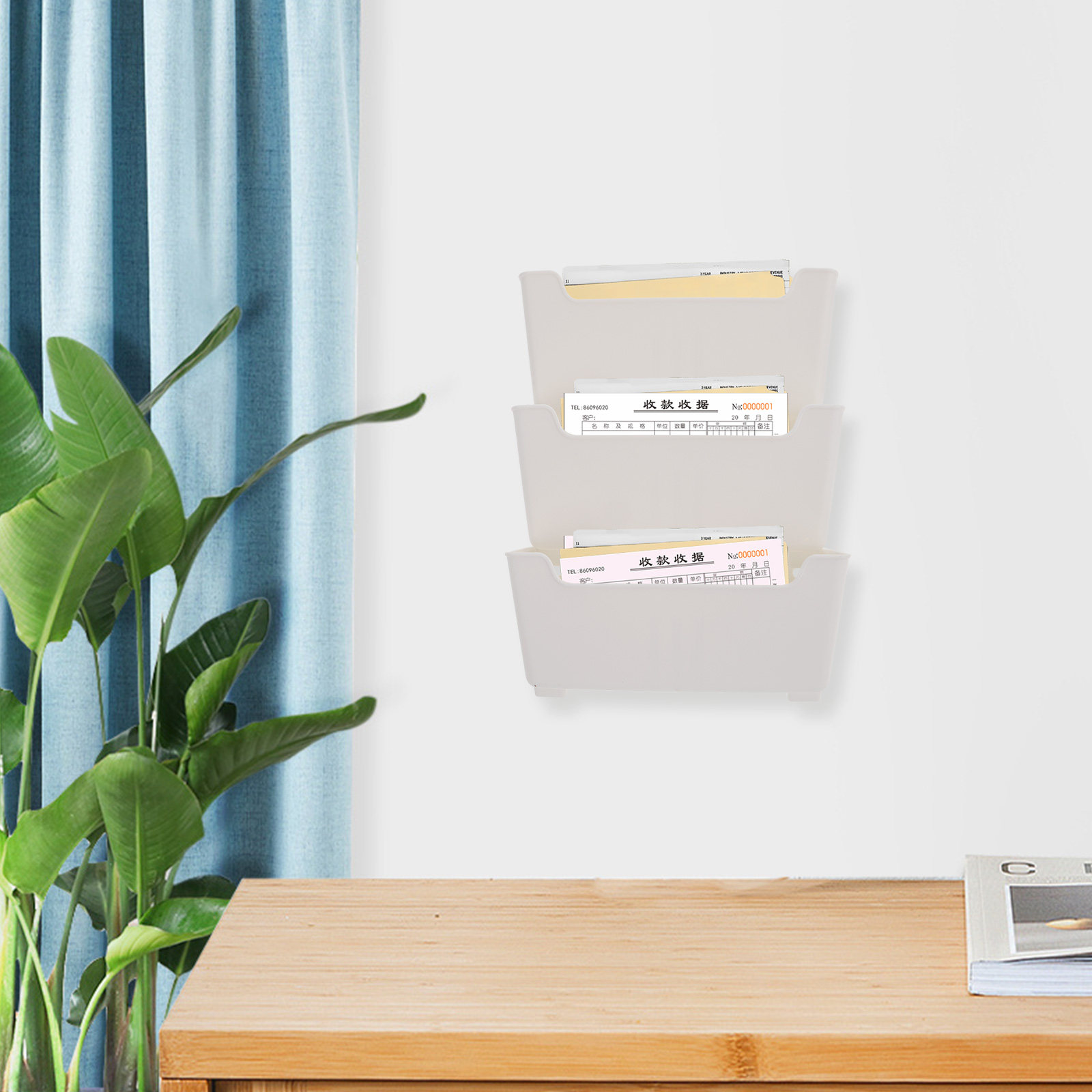 1Set Wall File Organizer Plast - đánh giá và giá Magazine Holder Rack
