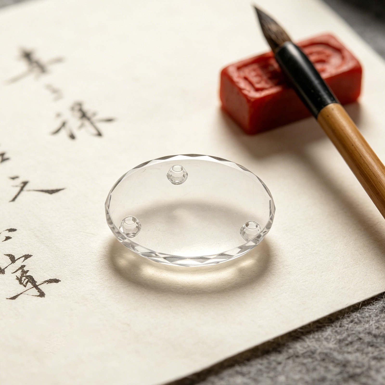 2Pcs Clear Glass Fabric Patter - đánh giá và giá Paper Weight Crystal