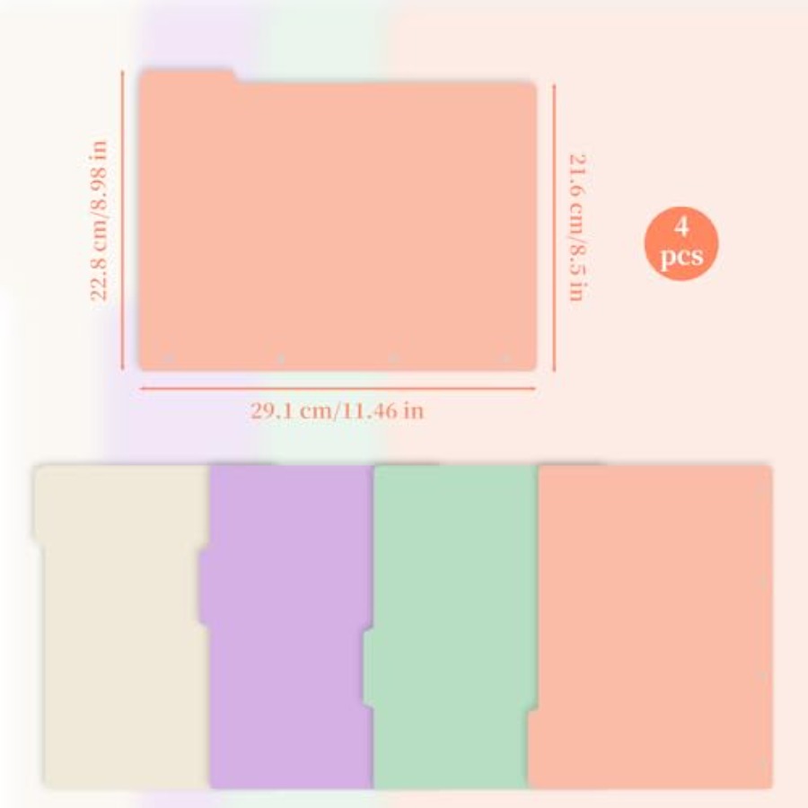4-Pack Binder Dividers with Ta - đánh giá và giá Tab Divider A4
