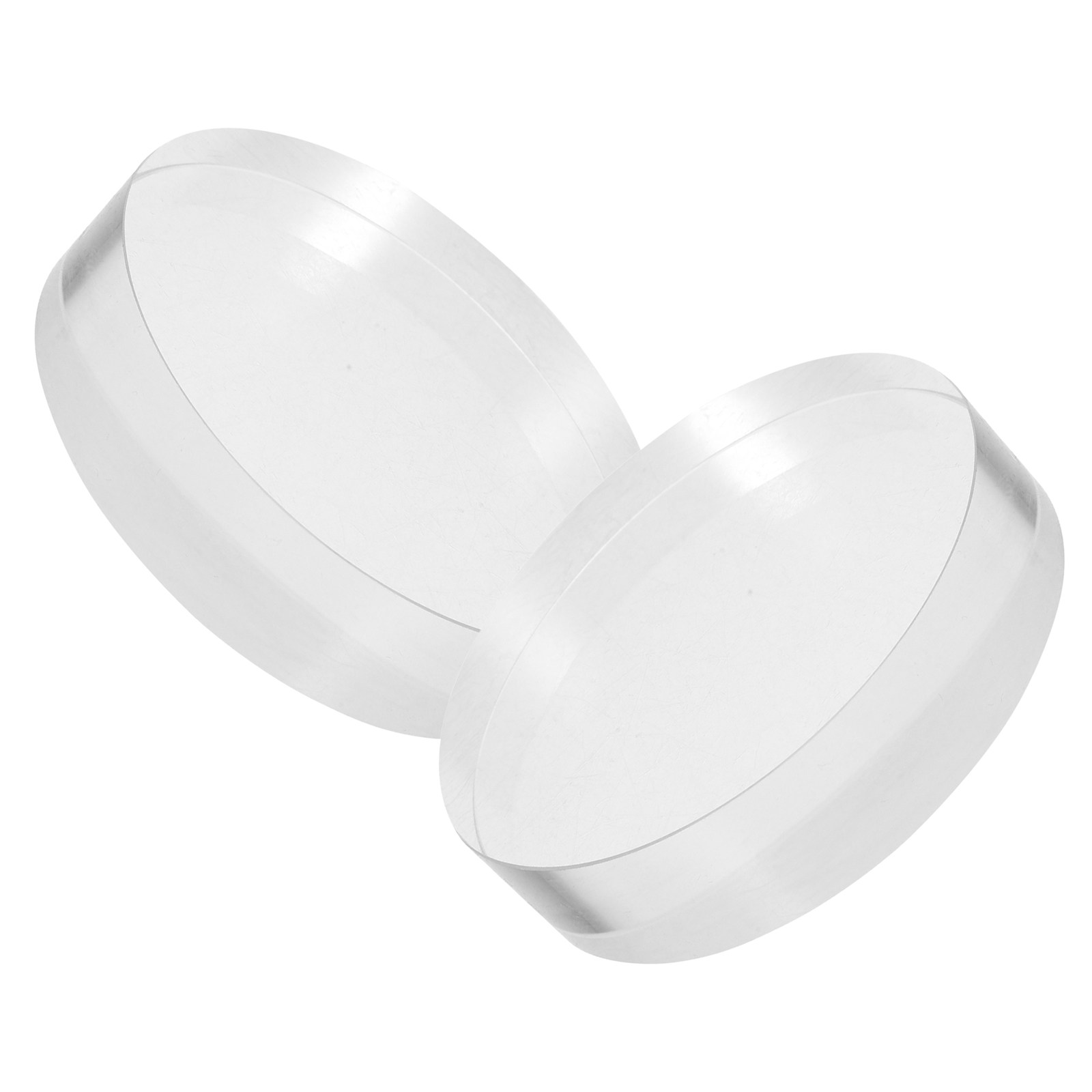 2Pcs Clear Round Crystal Glass - đánh giá và giá Book Weight Glass