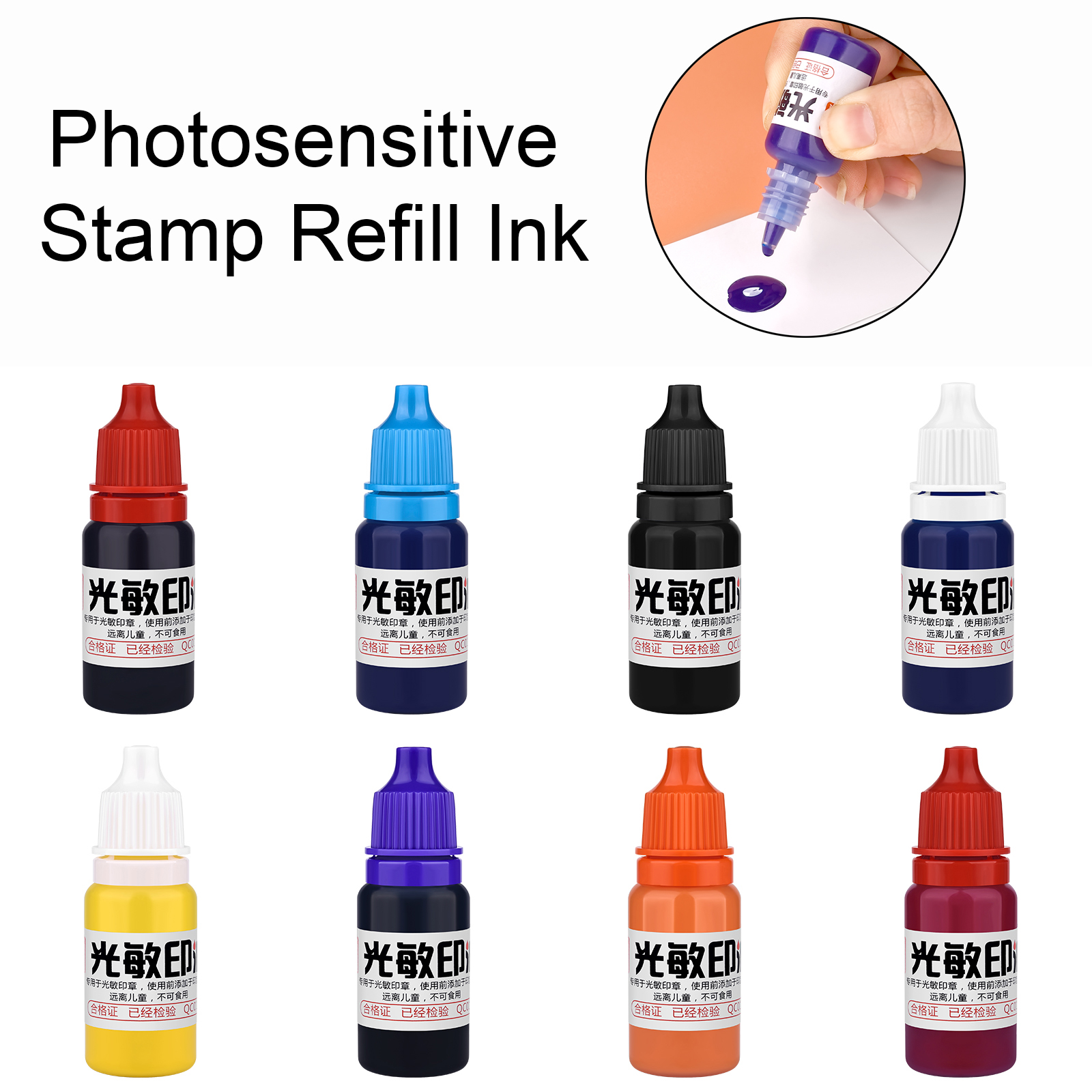 10ml Refill Ink 13 Color Rubbe - đánh giá và giá Rubber Date Stamp